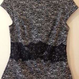 7th Ave. Design Studio Peplum Lace Blouse